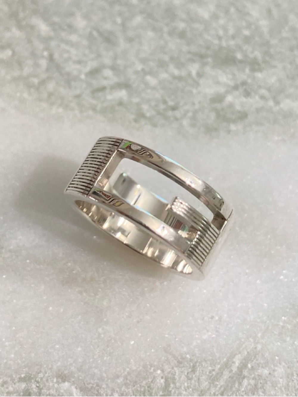 Auth Gucci Ring 925 Silver Size 5.25